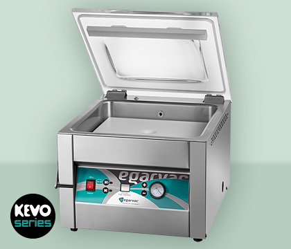 Envasadora KEVO-8T EGARVAC, ideal para sellado al vacío en productos pequeños