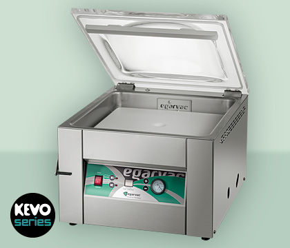 Envasadora KEVO-10T EGARVAC, diseñada para un sellado eficiente y preciso en aplicaciones de bajo volumen