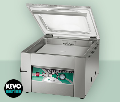 Envasadora KEVO-20T EGARVAC, diseñada para un envasado rápido y eficiente con tecnología avanzada