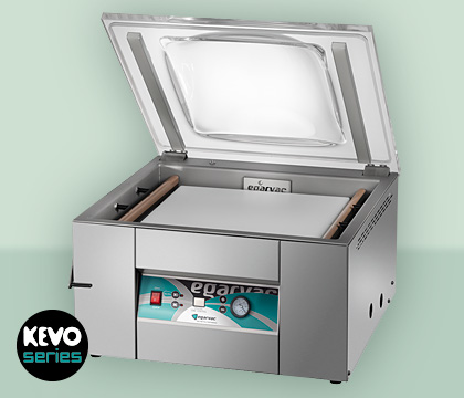Envasadora KEVO-20XT-2A EGARVAC, diseñada para ofrecer un envasado preciso y rápido con un alto rendimiento