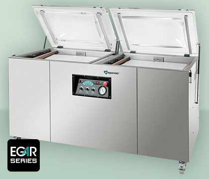 Envasadora EGAR-2 2A DC 63 EGARVAC, diseñada para un sellado preciso y eficiente, ideal para productos de tamaño medio