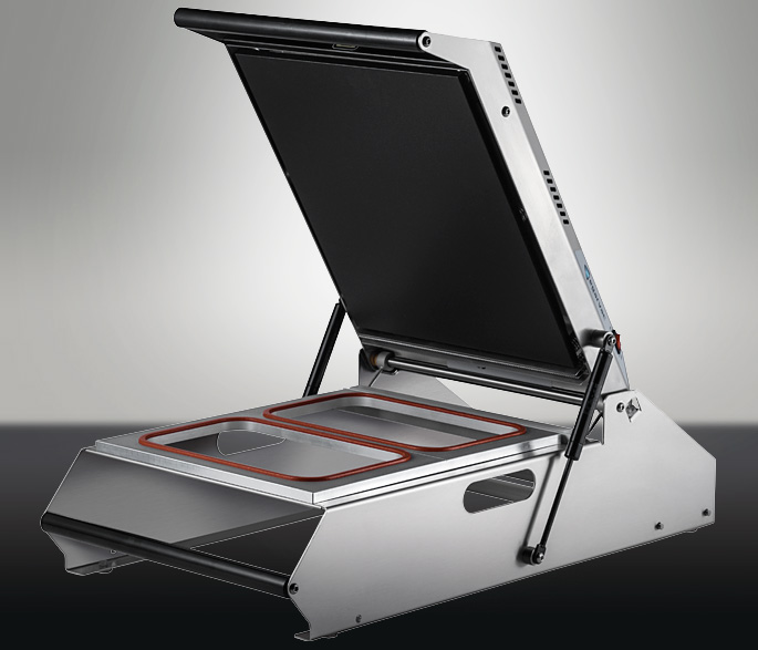 Termoselladora EGAR-290, modelo de sobremesa para el sellado de barquetas