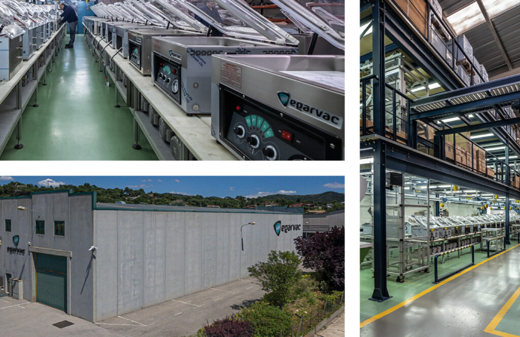 EGARVAC La empresa - Vista de la fábrica de producción de envasadoras y termoselladoras