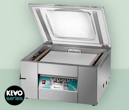 Envasadora KEVO-20XS 2A EGARVAC, modelo de campana para envasado al vacío y gas